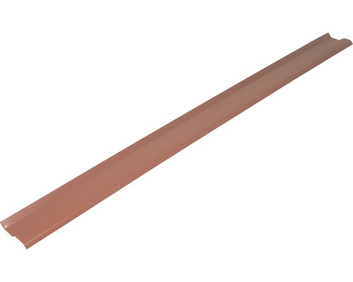 Abschlussleiste für Wand- und Kaminanschlussbänder Aluminium ziegelrot-schwarz 1,5 m x 74 mm Kunststoff-Bordprofil