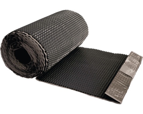 Wand- und Kaminanschlussrolle Aluminium schwarz 5 m x 280 mm Noppenbahn Rolle