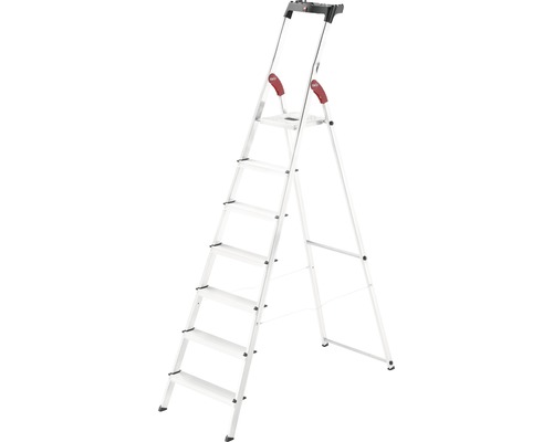 Hailo L60 - Aluminium-Sicherheits-Haushaltsleiter, 7 Stufen Hailo L60 - Aluminium-Sicherheits-Haushaltsleiter, 7 Stufen