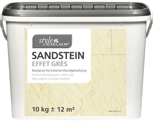 Eimer mit Style Color Sandstein Effekt-Grès Strukturputz für Wände, 10 Kilogramm