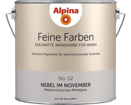 Alpina Feine Farben konservierungsmittelfrei Nebel im November 2,5 L Alpina Feine Farben konservierungsmittelfrei Nebel im November 2,5 L