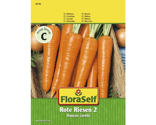 Möhre 'Rote Riesen 2' FloraSelf samenfestes Saatgut Gemüsesamen