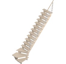 Holztreppe mit Geländer