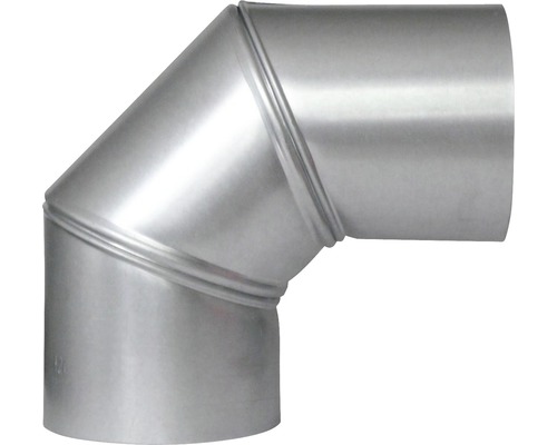 Ofenrohr-Bogen Bertrams verstellbar 0-90° Ø 100 mm feueraluminiert silber