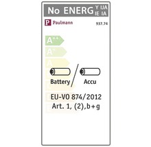 Paulmann Energieetikett mit Angaben zu Batterie und Akku
