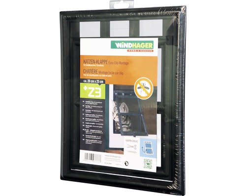 Windhager Katzenklappe mit Easy Clip Montage, circa 20 cm x 25 cm