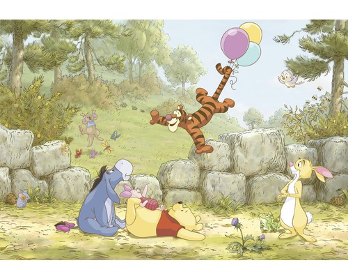 Illustration von Winnie Puuh und seinen Freunden im Wald