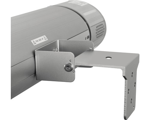 Detailansicht einer Markisenhalterung zur Wandmontage