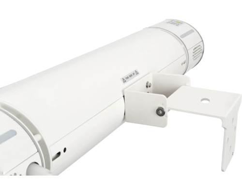 Detailansicht einer Markise mit Montagehalterung