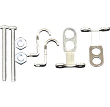 Befestigungsmaterial mit Schrauben, Muttern und Haken