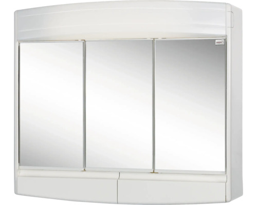 LED-Spiegelschrank Sieper Topas eco 3-türig 60x53x18 cm weiß