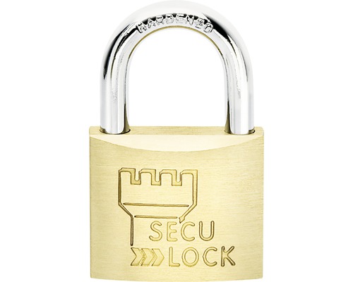 Vorhängeschloss mit gehärtetem Bügel und Secu Lock Aufdruck