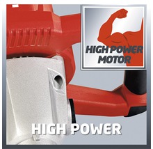 Detailansicht eines Bohrhammers mit dem Schriftzug High Power Motor