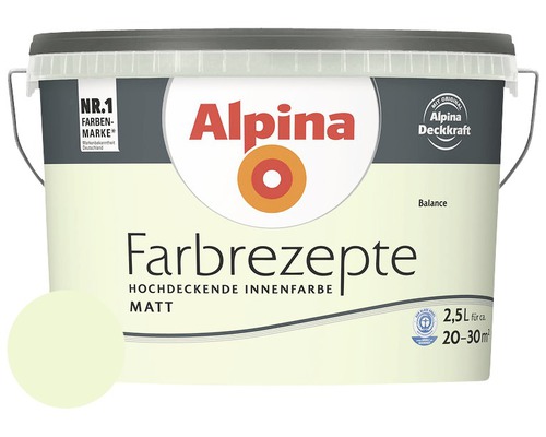 Alpina Wandfarbe Farbrezepte Balance 2,5 l Alpina Wandfarbe Farbrezepte Balance 2,5 l