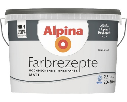 Eimer Alpina Farbrezepte hochdeckende Innenfarbe matt, Inhalt 2,5 Liter