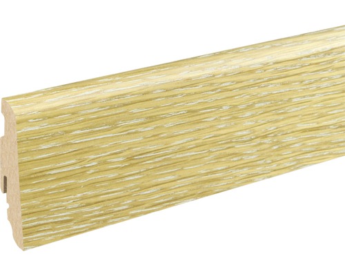 Sockelleiste Skandor Eiche lackiert SU60L 19x58x1200 mm Sockelleiste aus Holz