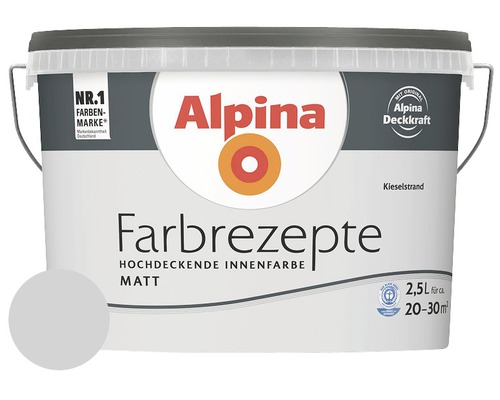 Alpina Wandfarbe Farbrezepte Kieselstrand 2,5 l