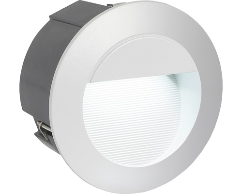 LED Außenwandeinbauleuchte Zimba-LED silber mit Leuchtmittel 320 lm 4000 K neutralweiß IP 65