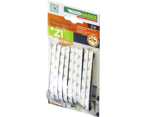 Insektenschutz Windhager Dichtungsbürste selbstklebend schwarz 2 m Wind Hager Dichtungsbürste, selbstklebend, zwei Meter, zum Abdichten von Rollladen und Rahmen