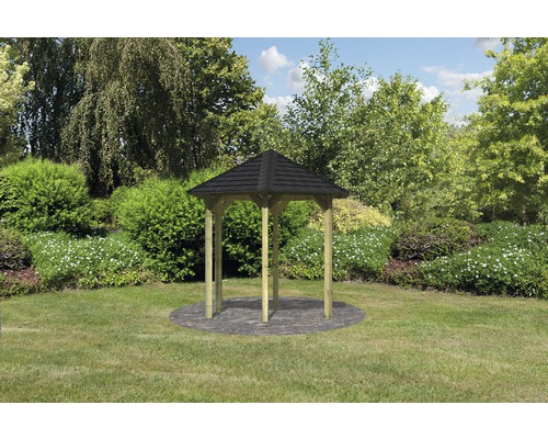 Gartenpavillion Karibu Eco Munster mit Haube 235 x 208 cm kesseldruckimprägniert