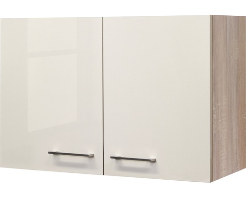 Hängeschrank Flex Well Nepal Kaschmir glänzend 80x55x32 cm mit Drehtür Hängeschrank mit zwei Türen und Griffen