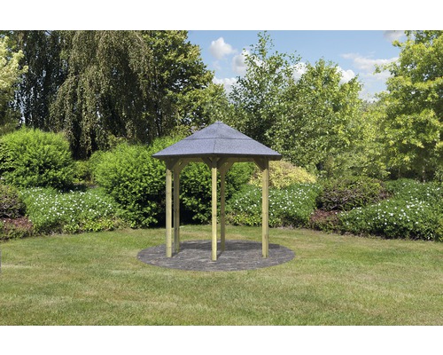 Gartenpavillion Karibu Eco Munster 235 x 208 cm kesseldruckimprägniert