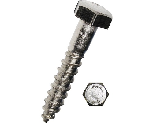 Holzschraube 6-Kant DIN 571 6x40 mm Edelstahl A2, 50 Stück Holzschraube 6-Kant DIN 571 6x40 mm Edelstahl A2, 50 Stück