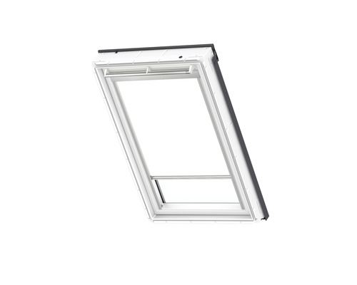 VELUX Verdunkelungsrollo uni weiß elektrisch Rahmen aluminium DML FK04 1025S VELUX Verdunkelungsrollo uni weiß elektrisch Rahmen aluminium DML FK04 1025S