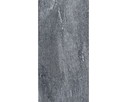 FLAIRSTONE Feinsteinzeug Terrassenplatte Monte Polare granit-grau rektifizierte Kante 80 cm x 40 cm x 3 cm Nahaufnahme einer grauen Fliese mit matter Oberfläche