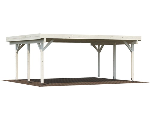 Holzcarport mit Flachdach für den Außenbereich