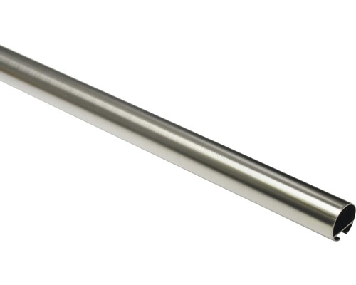Vorhangstange mit Innenlauf I Windsor edelstahl-optik 200 cm Ø 25 mm Metall Kleiderstange