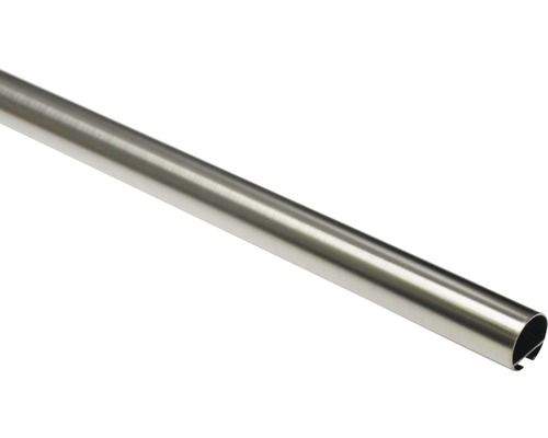 Vorhangstange mit Innenlauf I Windsor edelstahl-optik 240 cm Ø 25 mm Metall Kleiderstange