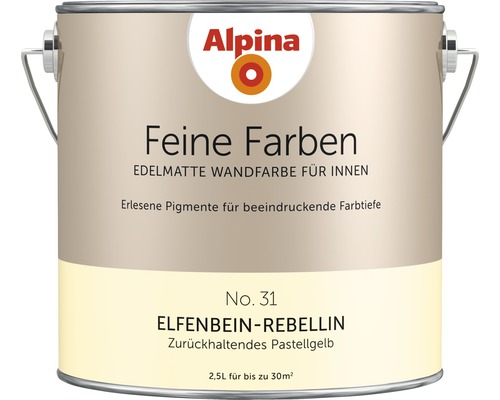 Alpina Feine Farben konservierungsmittelfrei Elfenbein-Rebellin 2,5 l Alpina Feine Farben konservierungsmittelfrei Elfenbein-Rebellin 2,5 l