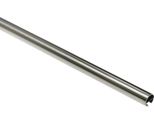Vorhangstange mit Innenlauf I Memphis edelstahl-optik 160 cm Ø 16 mm Metall Kleiderstange