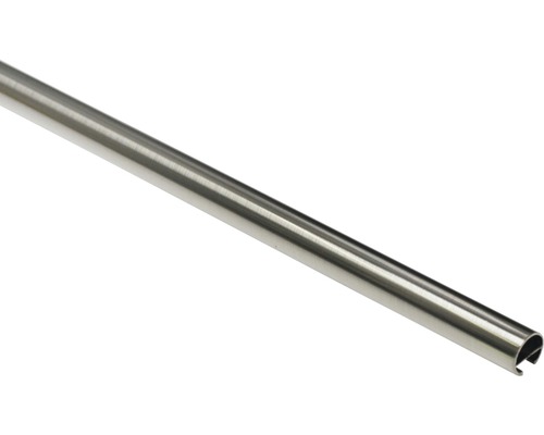 Vorhangstange mit Innenlauf I Memphis edelstahl-optik 240 cm Ø 16 mm Edelstahlprofil für Heimwerkerarbeiten
