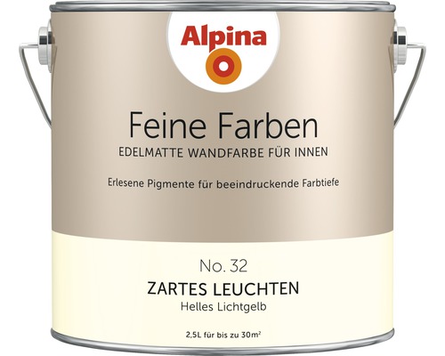 Alpina Feine Farben konservierungsmittelfrei Zartes Leuchten 2,5 L Alpina Feine Farben konservierungsmittelfrei Zartes Leuchten 2,5 L
