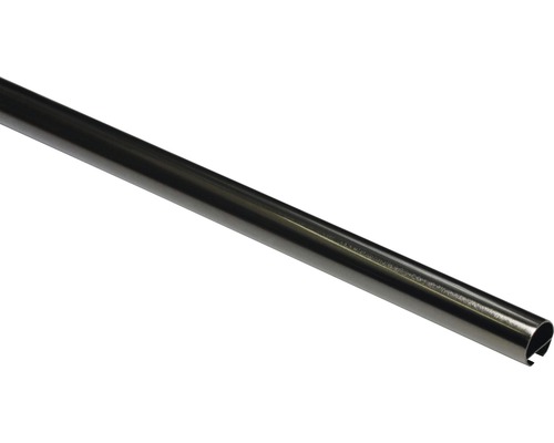 Vorhangstange mit Innenlauf I Chicago titan 200 cm Ø 20 mm Metallgardinenstange mit Nut