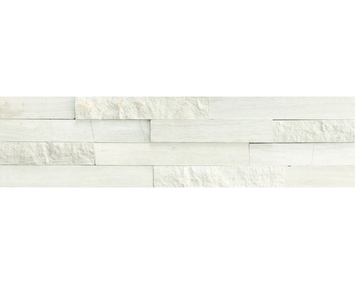 Naturstein Verblendstein Marmor 10,0x40,0 cm weiß;grau