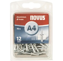 Novus Blindnieten, Aluminium, Durchmesser 4 mm, 70 Stück
