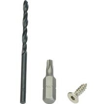 Bohrer, Schrauberbit und Schraube
