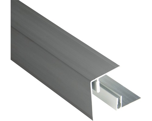 Konsta Abschlussprofil Aluminium eloxiert inkl. Befestigungsschiene 45x59x2500 mm