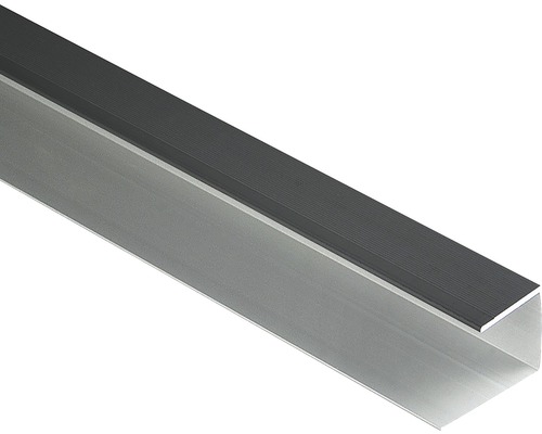 Konsta Seitenabschluss 26 Aluminium eloxiert 42x28x27x2500 mm