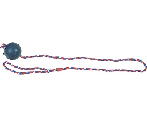Hundespielzeug Gummiball 6,3cm mit Seil