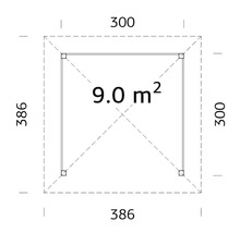 Pavillon Palmako Betty 9,0 m² viereckig mit Geländer ohne Fußboden 300 x 300 cm tauchgrundiert-thumb-2 Pavillon Palmako Betty 9,0 m² viereckig mit Geländer ohne Fußboden 300 x 300 cm tauchgrundiert-thumb-2