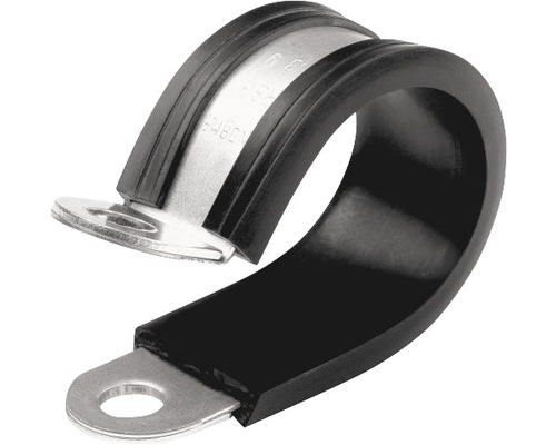 Rohrhalterungsschelle RSGU 15mm 20, Edelstahl, 100 Stück Rohrschelle aus Gummi mit Metalleinlage