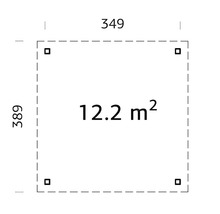 Pavillon Palmako Lucy 12,2 m² 349 x 349 cm tauchgrundiert-thumb-1 Pavillon Palmako Lucy 12,2 m² 349 x 349 cm tauchgrundiert-thumb-1