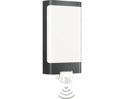 Steinel LED Sensor Außenwandleuchte 9,3W 946 lm 3000 K warmweiß L 305 mm L 240 S anthrazit/weiß