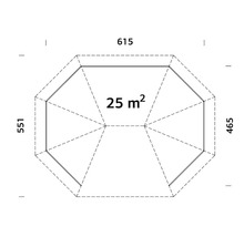 Pavillon Palmako Betty 25,0 m² mit Geländer ohne Fußboden 617 x 467 cm tauchgrundiert-thumb-2 Pavillon Palmako Betty 25,0 m² mit Geländer ohne Fußboden 617 x 467 cm tauchgrundiert-thumb-2