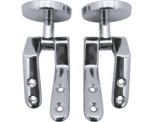 Zwei Treppengeländerhalter aus Metall