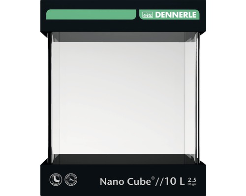 Aquarium Dennerle Nano Cube inkl. Abdeckung Rückwandfolie Schaumstoffunterlage 20 x 20 x 25 cm